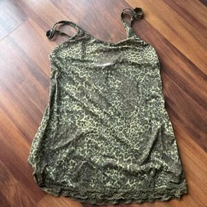 Y2K Victoria's Secret Lingerie Babydoll Green Cheetah‎ M 💚